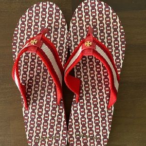 NWOT Tory Burch Women’s Red Flip Flops